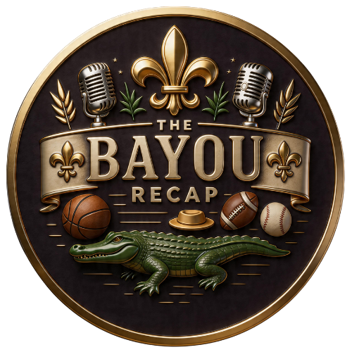 The Bayou Recap logo featuring Louisiana imagery